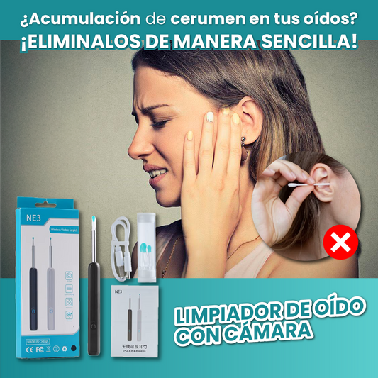 Limpiador de oído con cámara